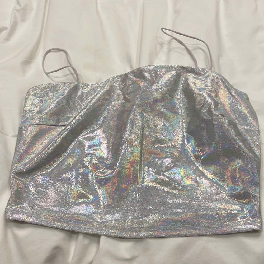 Metallic crop top